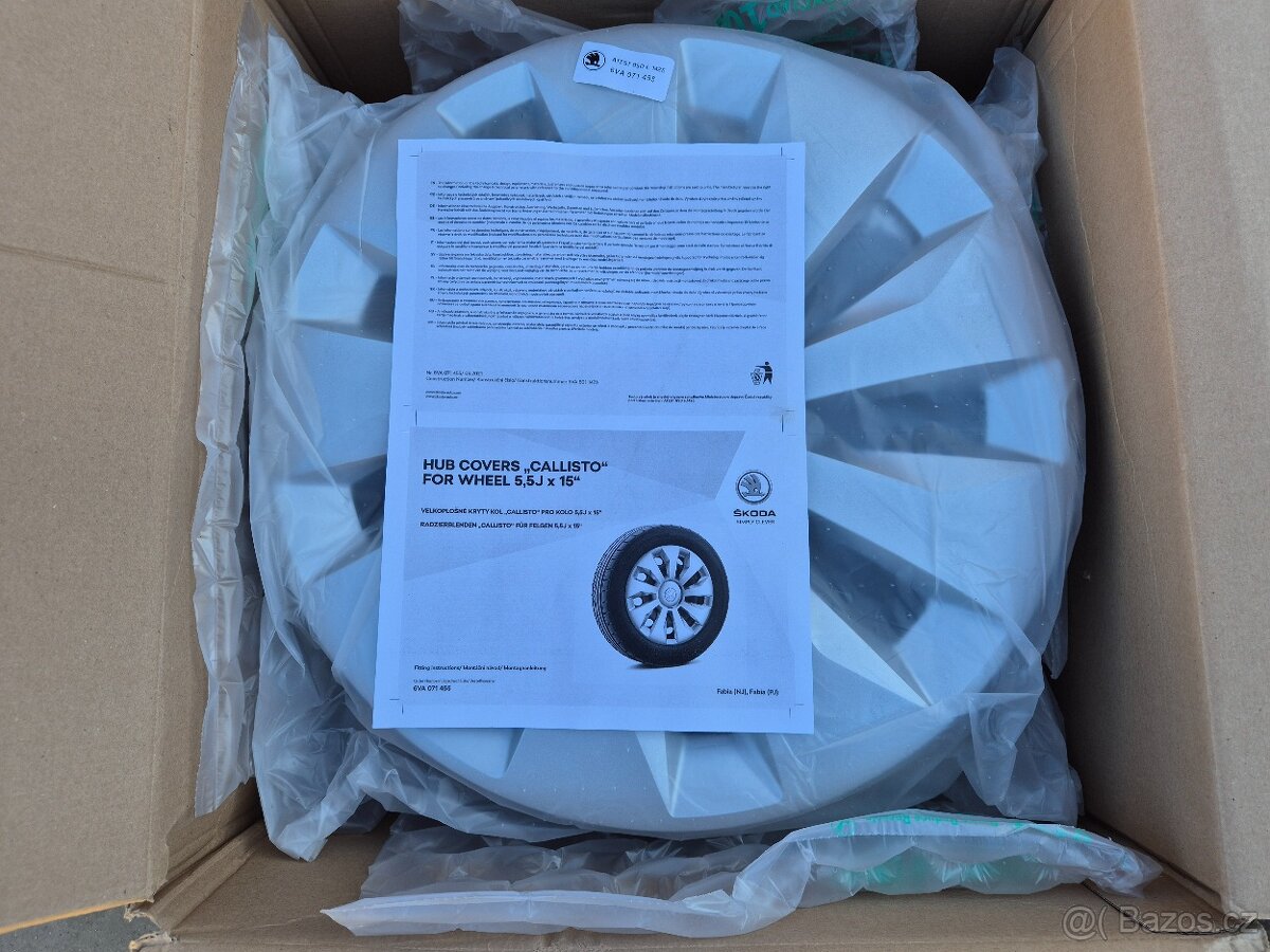 Škoda Fabia 15" kryty kol (poklice) 6VA071455 , 6VA601147A - 4