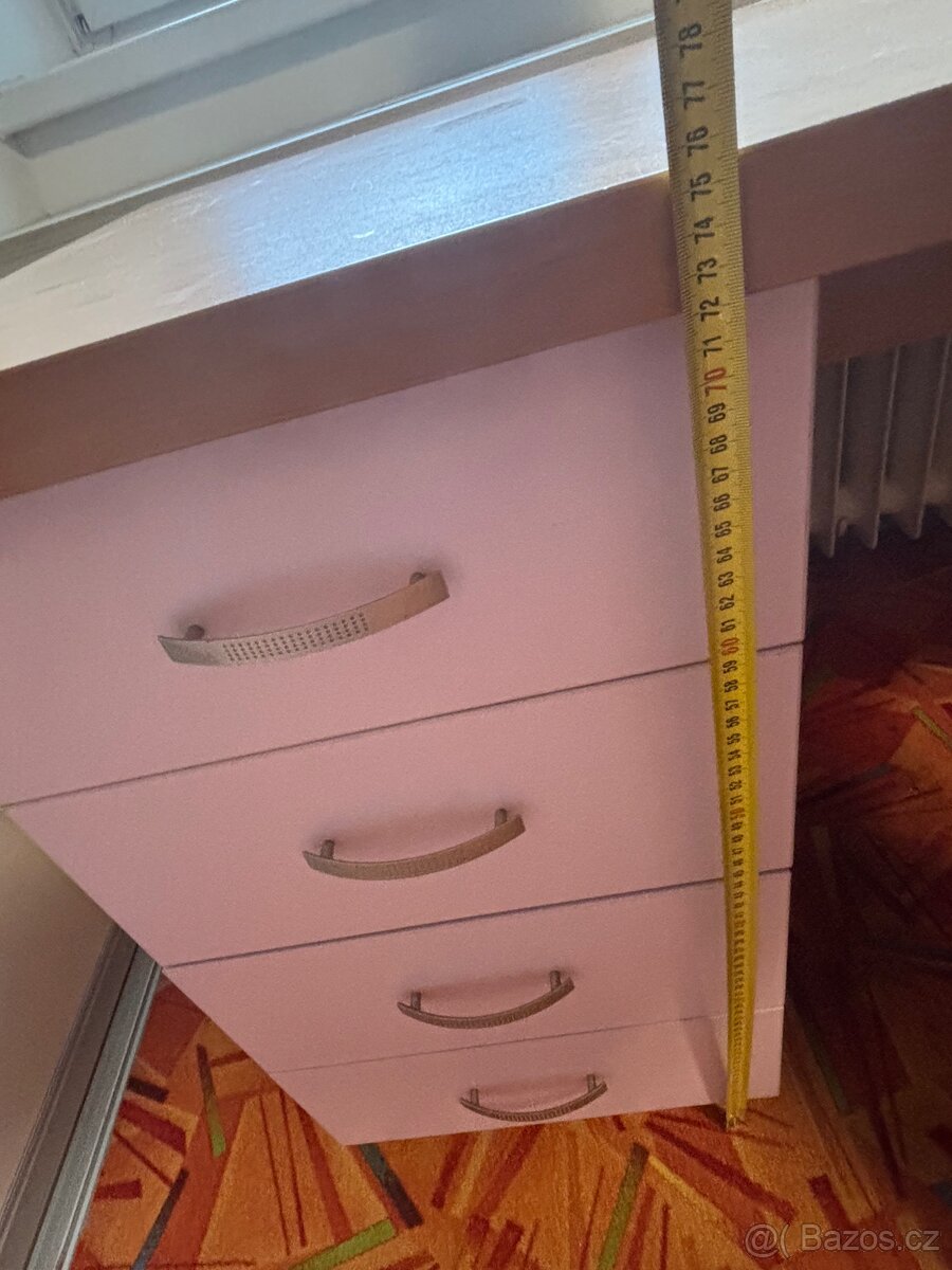 Psací stůl pro děti, 110 x 60 x 74 cm, dřevěný - 4