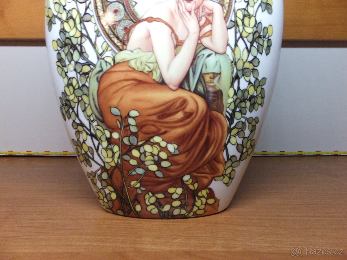 Krásná váza A. Mucha, značeno Queen Isabell. - 4