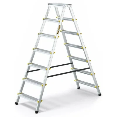 Hliníkové štafle 2x7 stupňů oboustranné - 4