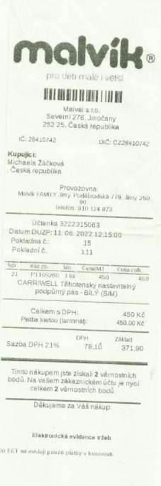 Těhotenský podpůrný pás S/M - 4