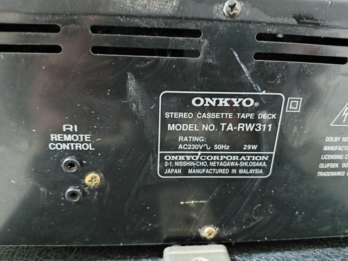 CD prehravač Technics a Tape deck Onkyo - 4