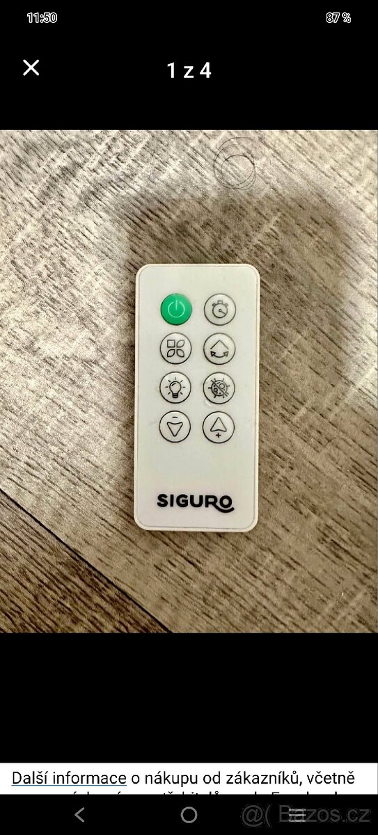 Ventilátor a čistička vzduchu siguro - 4