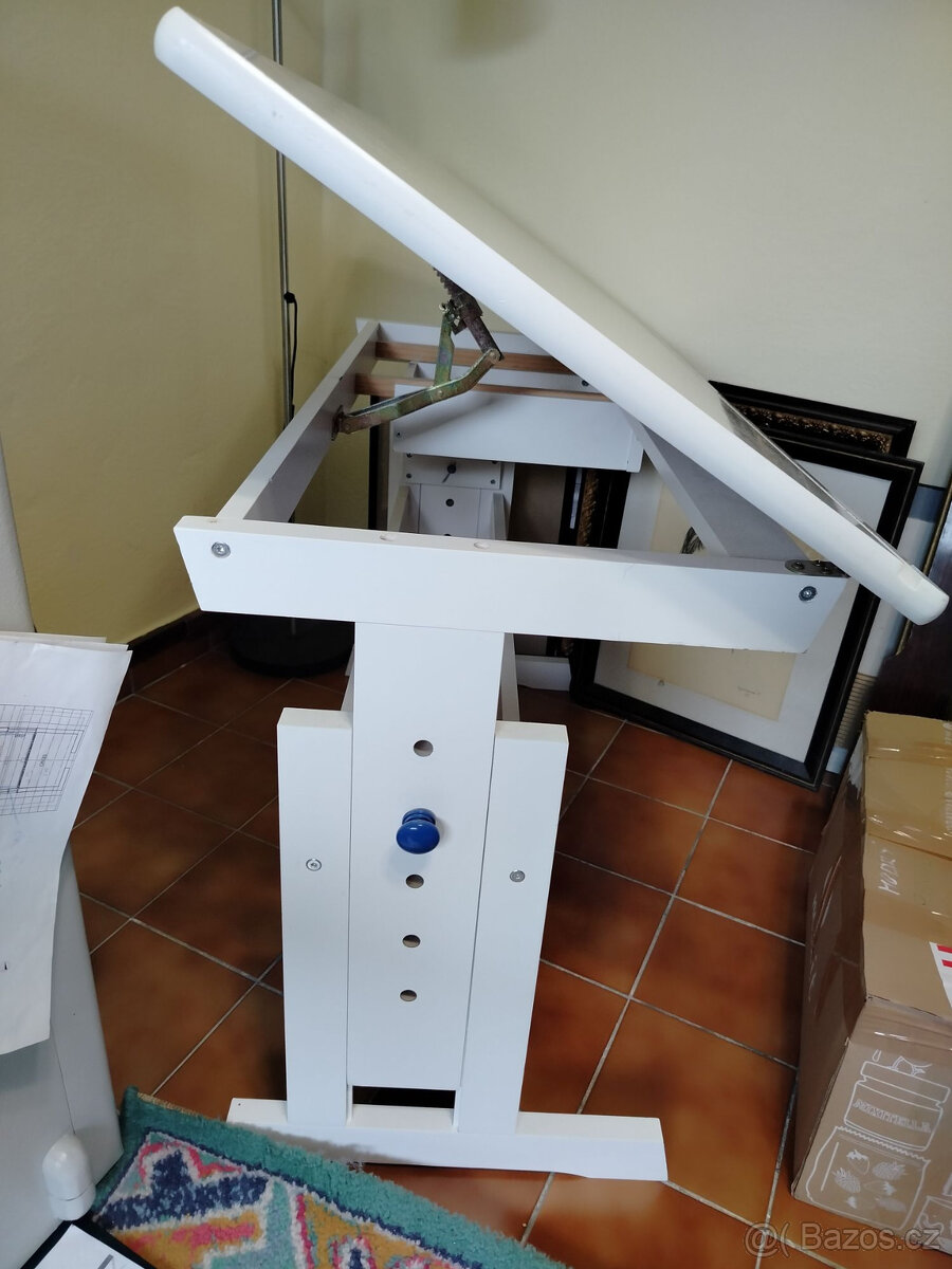 Dětský psací stůl Halmar BARU, Bílo-modrý - 4