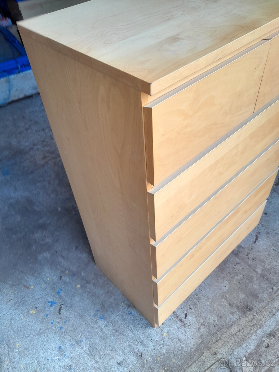 Ikea komoda Malm bříza 6 zásuvek - 4