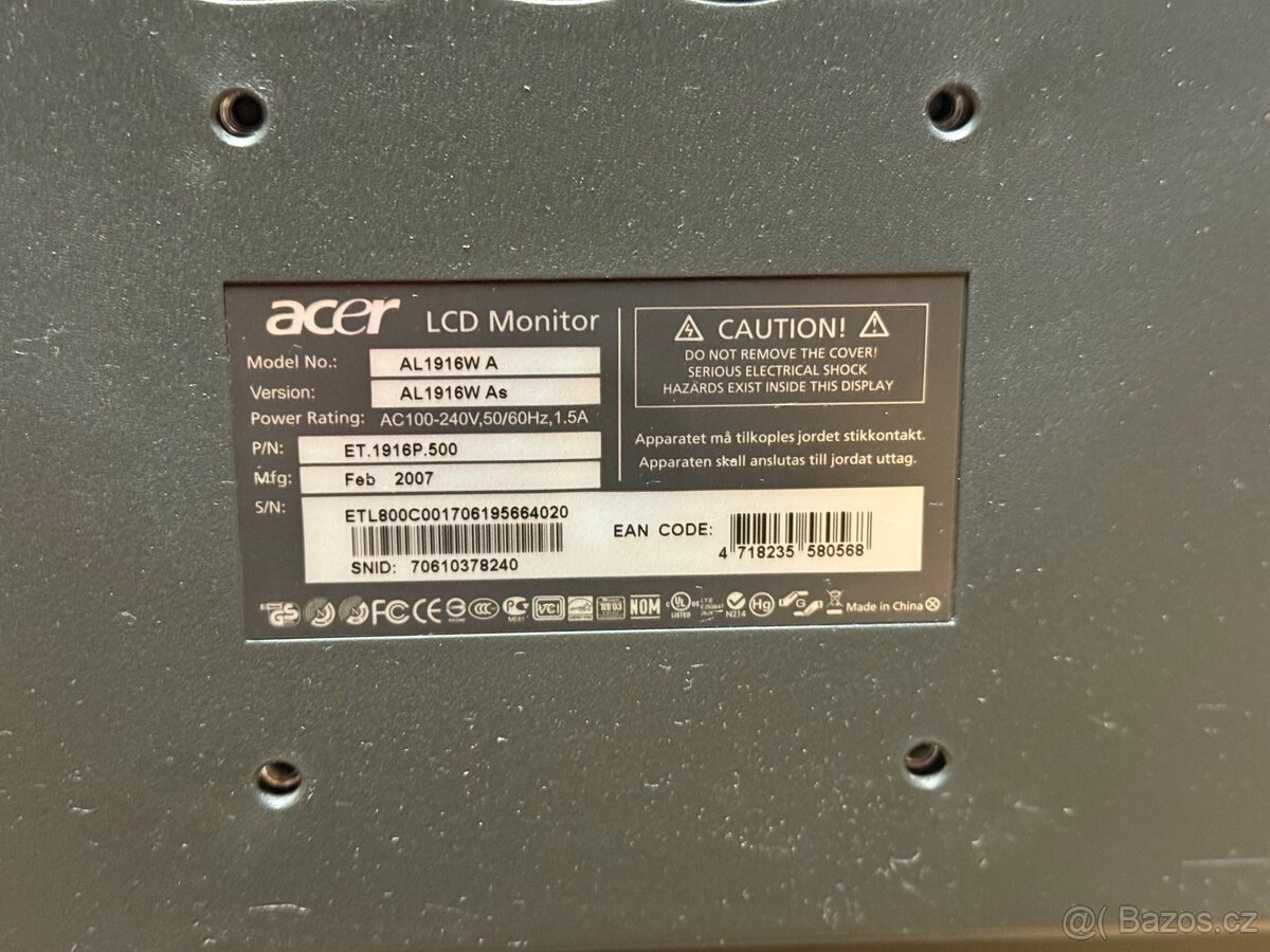 LCD monitory Acer 19” a 22” - 4