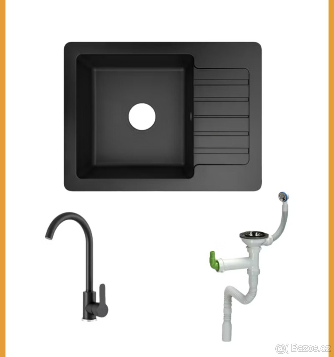 Nový granitový dřez s baterií sifon - 4
