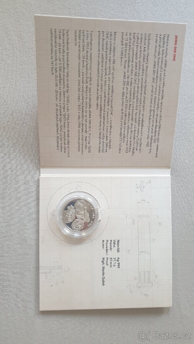 Stříbrná mince Na kolech - 4