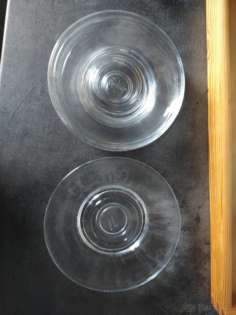 Vintage sada skleněné hrníčky a podšálky 12 ks - 4