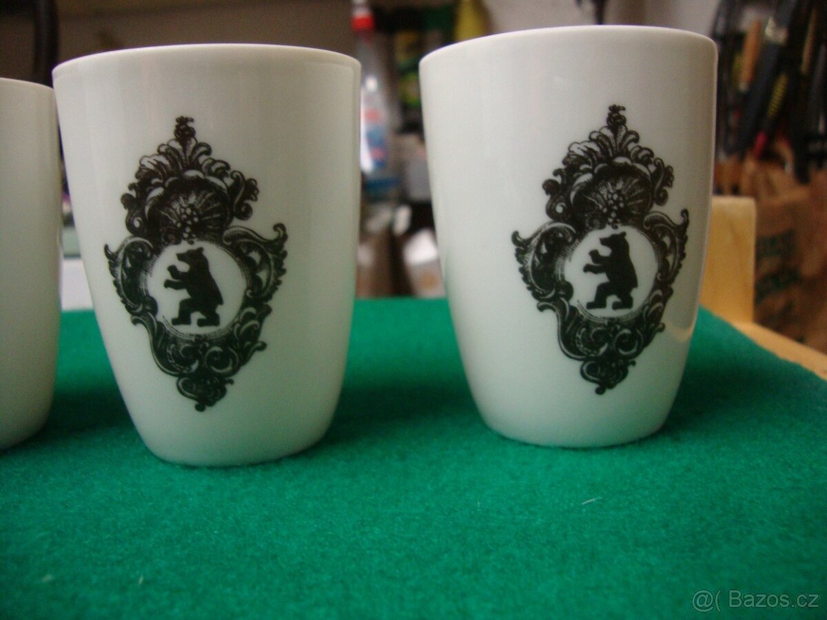 Starožitné porcelánové pohárky Berlín výroba Wallendorf top - 4