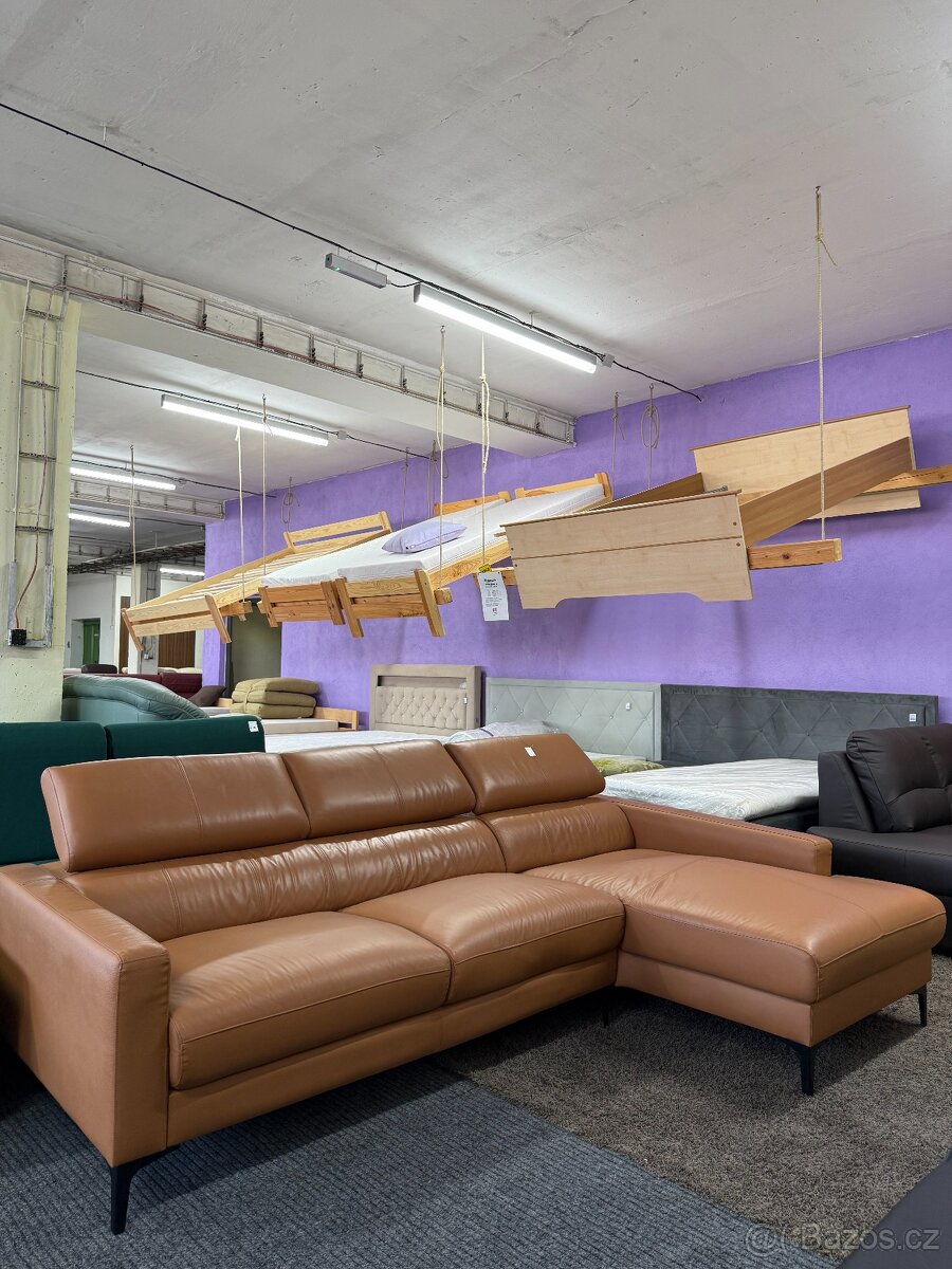 Sedací souprava rohová - kůže - 4