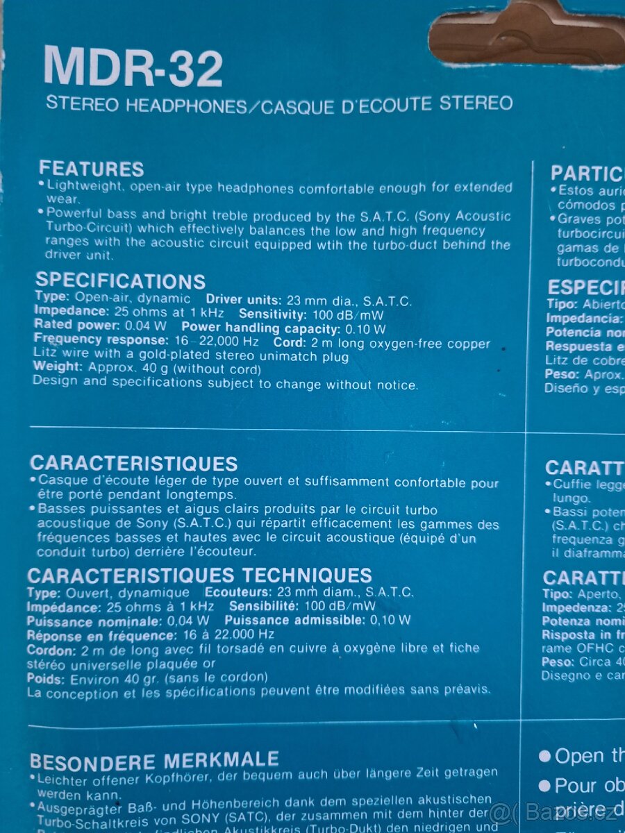 Sluchátka SONY MDR-32 - 4