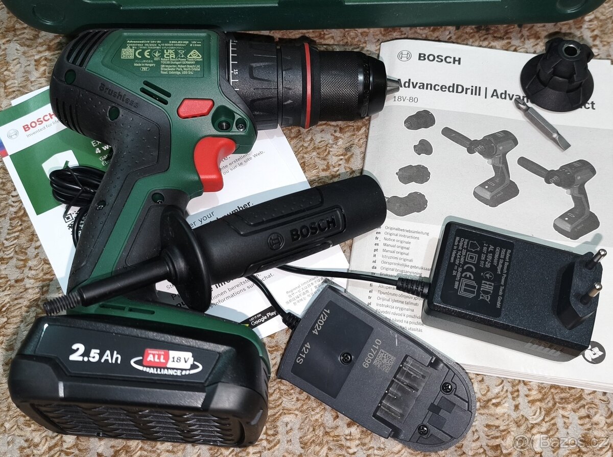 Vrtací šroubovák BOSCH AdvancedDrill 18V-80 QuickSnap - 4