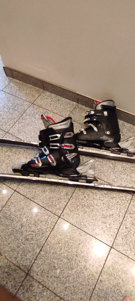 lyže s vázáním+ doplňky - 4
