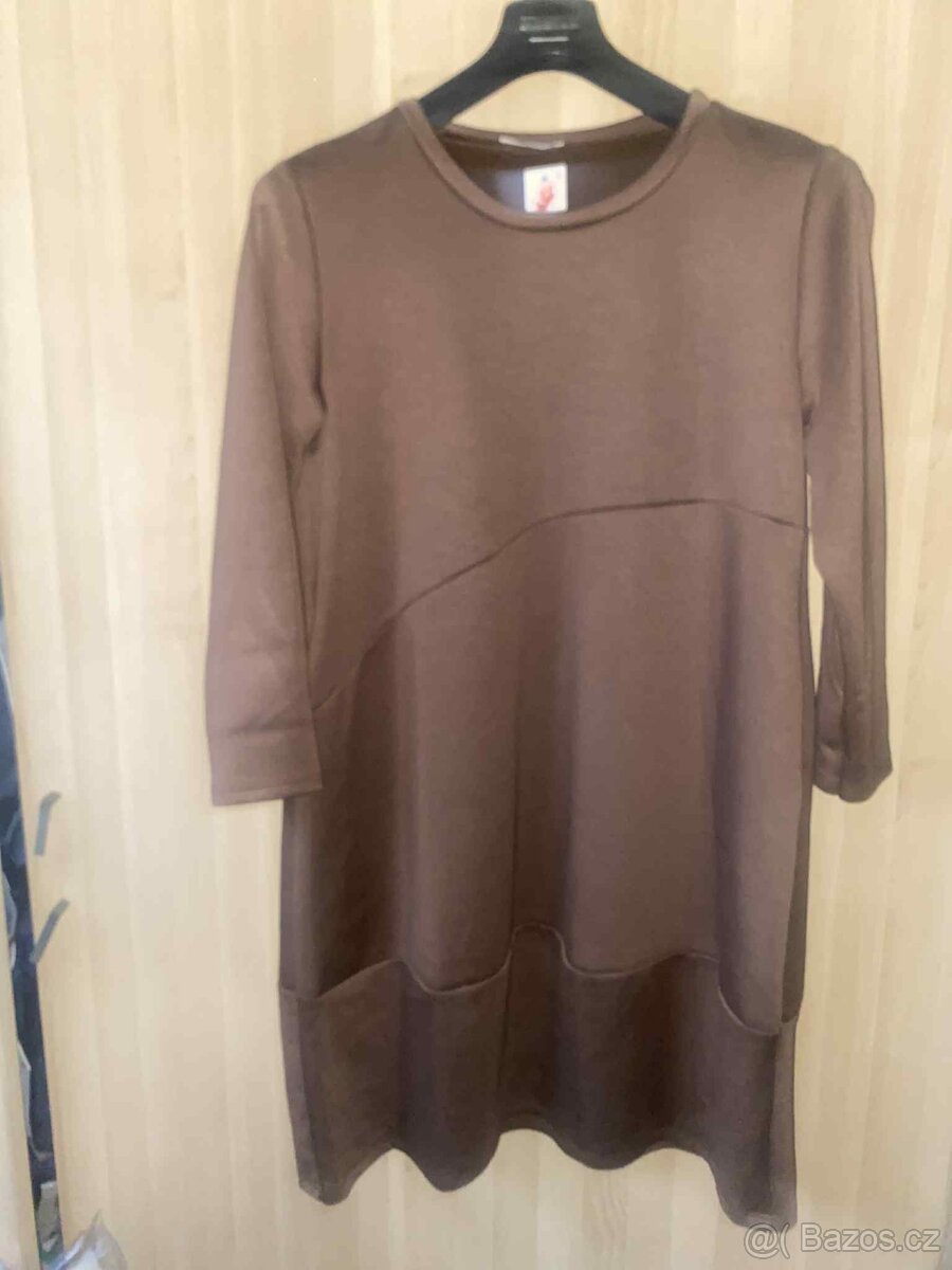 Italské nové máslenkové šaty vel. 46 a více - 4