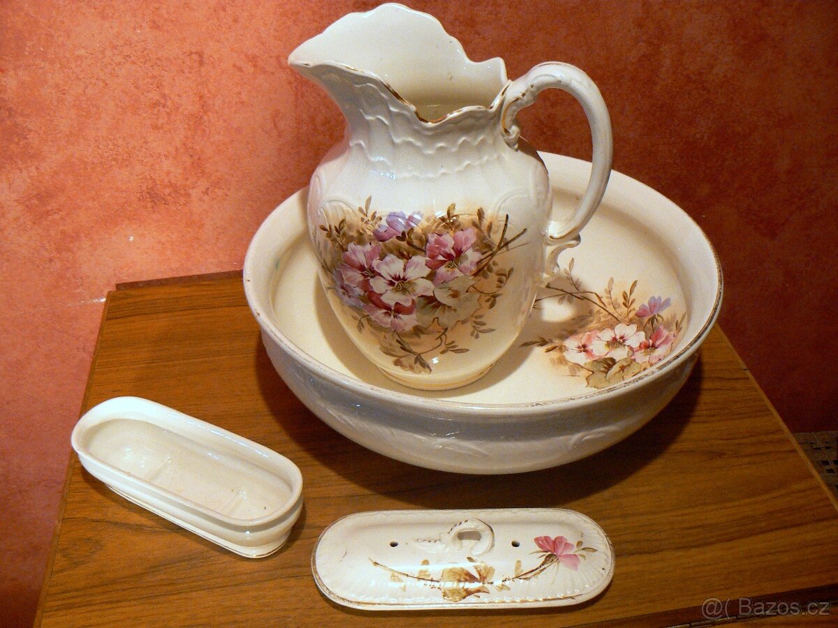 starý keramický džbán-umyvadlo - 4