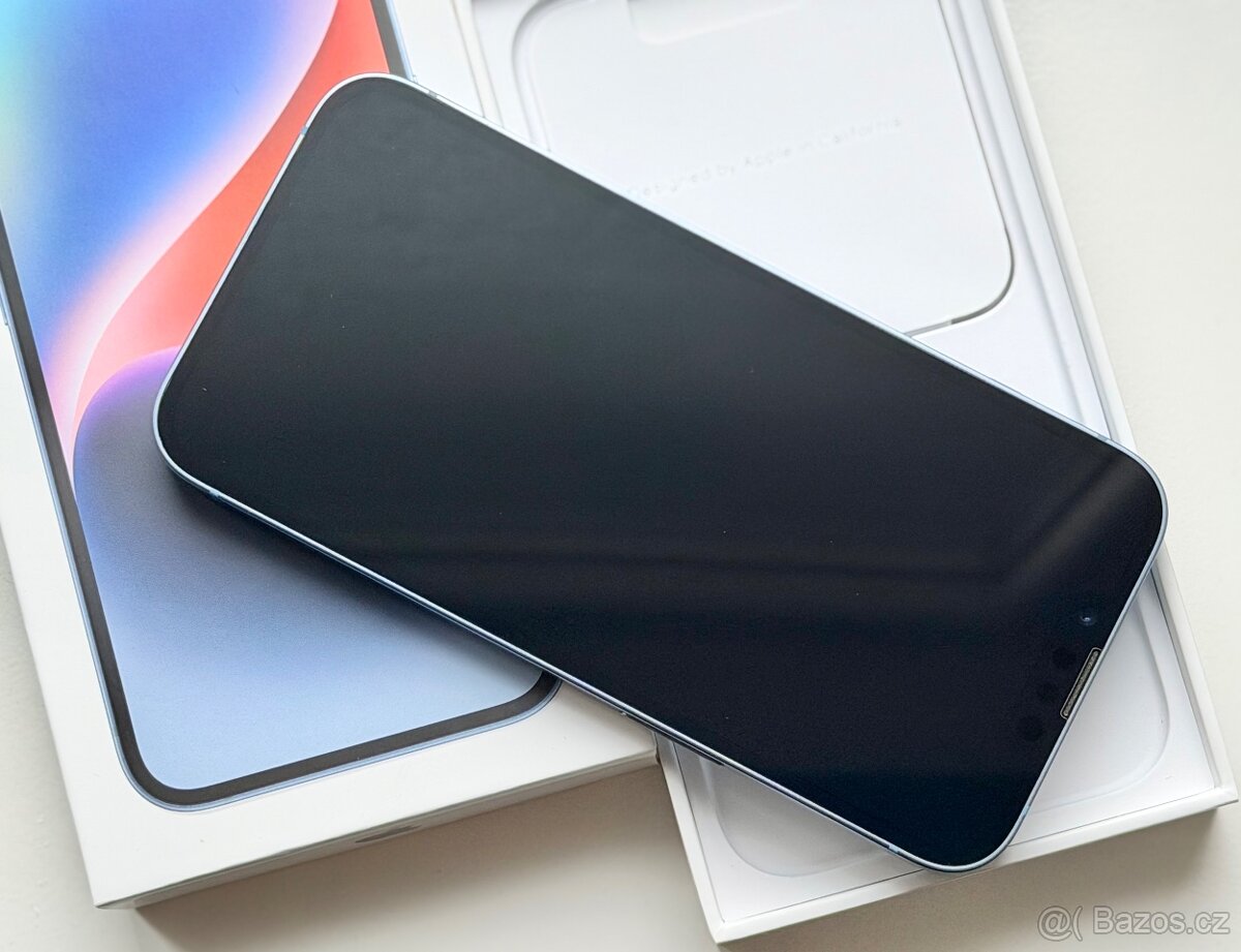 iPhone 14 Blue BATERIE 100% TOP - 4