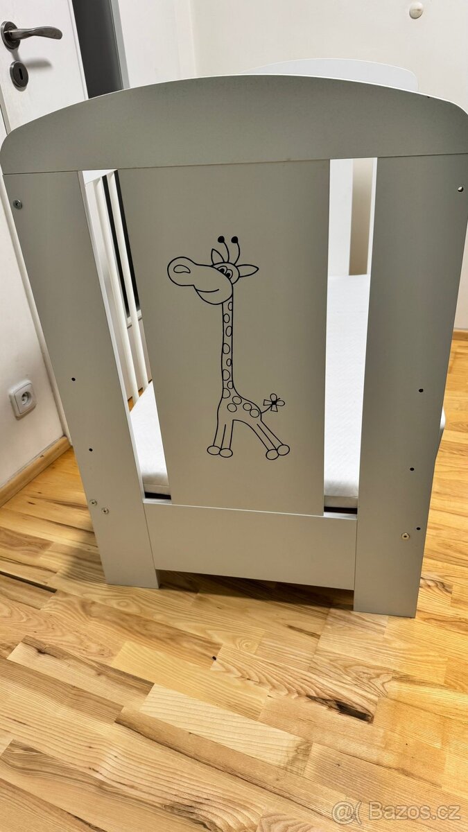 Dětská postel Klups Žirafa Safari bílá 120x60 - 4