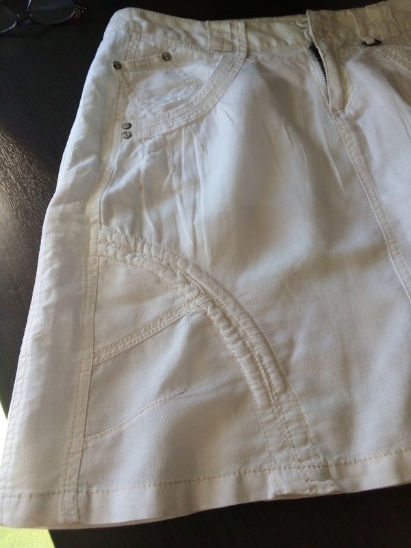 Krásná letní bílá sukně Etam 40/42 - 4