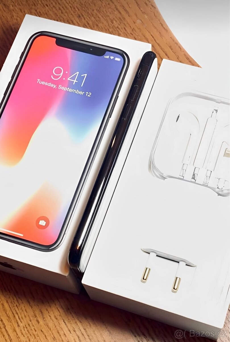 iPhone X Šedá BATERIE 100% TOP - 4