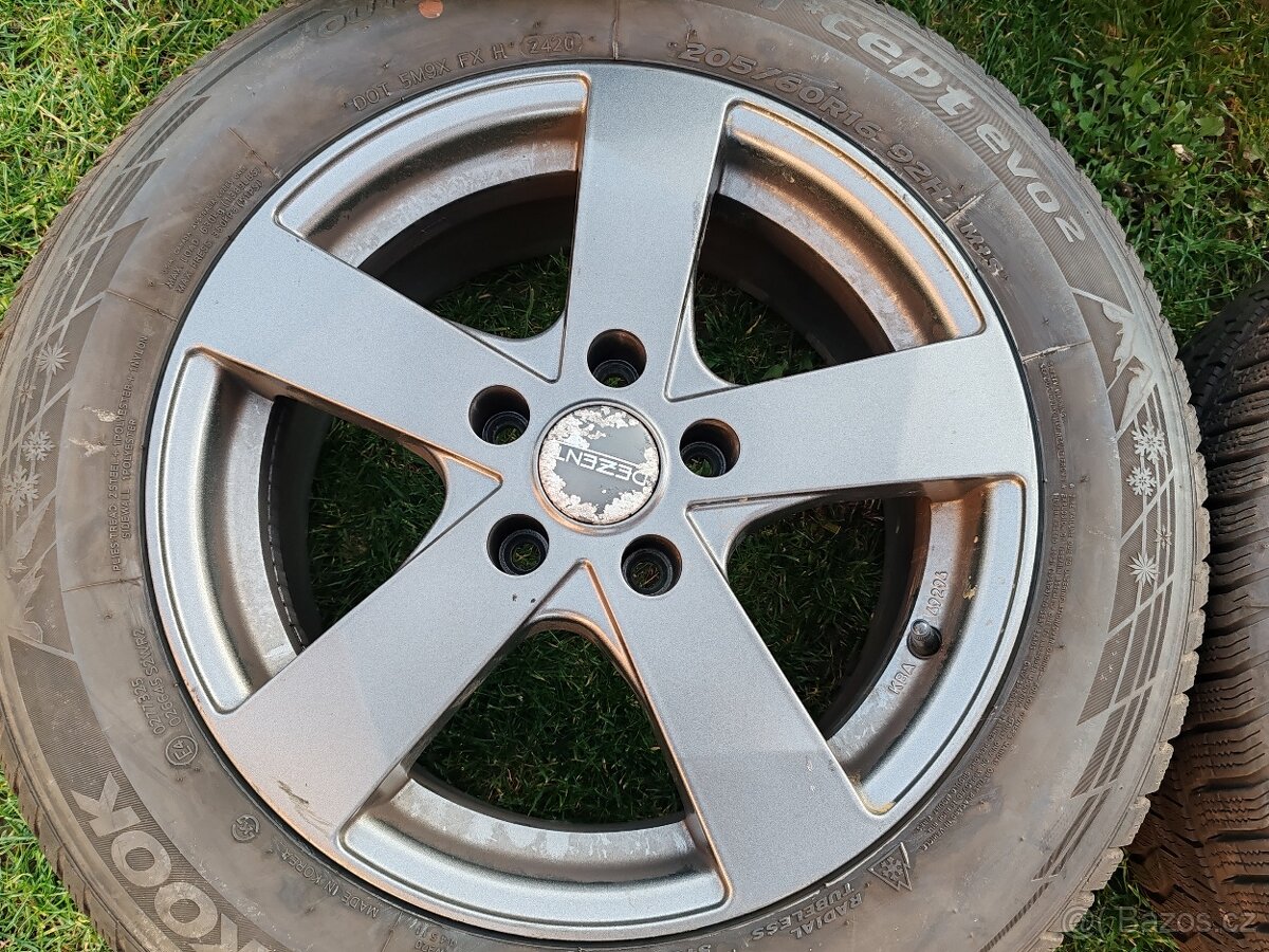 Dezent TD Graphite 5x112, 7x16, ET40, zimní 205/60/16 - 4