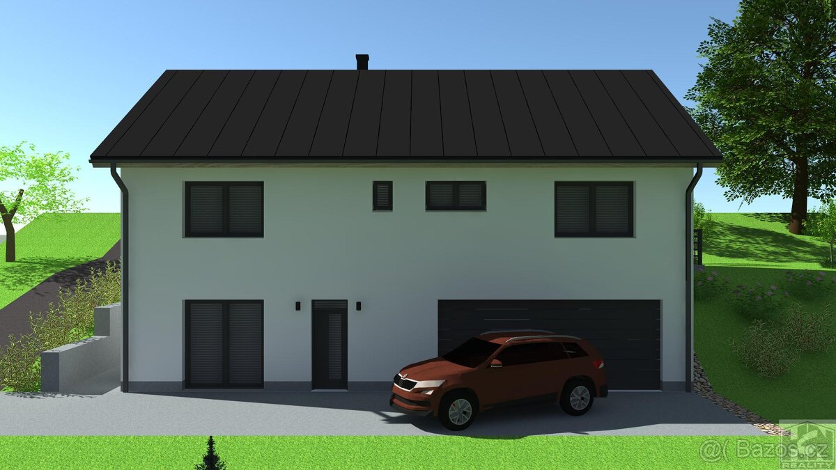 Stavební pozemek Smržovka 826 m s projektem na RD – pohled 4