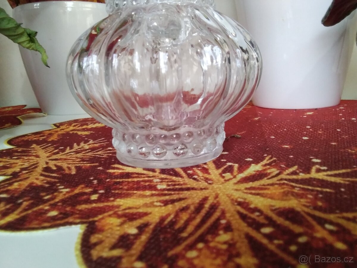 stara mensi sklenena vaza-30 leta - 4