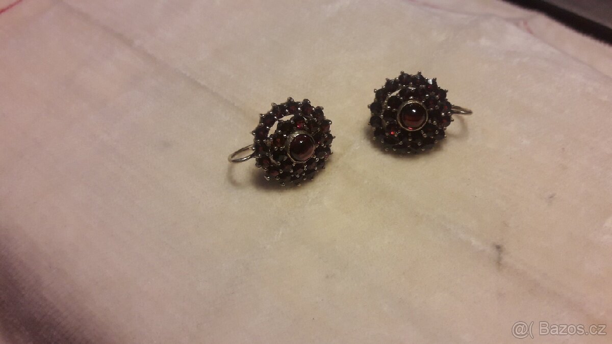 Český granát starožitné šperky - 4