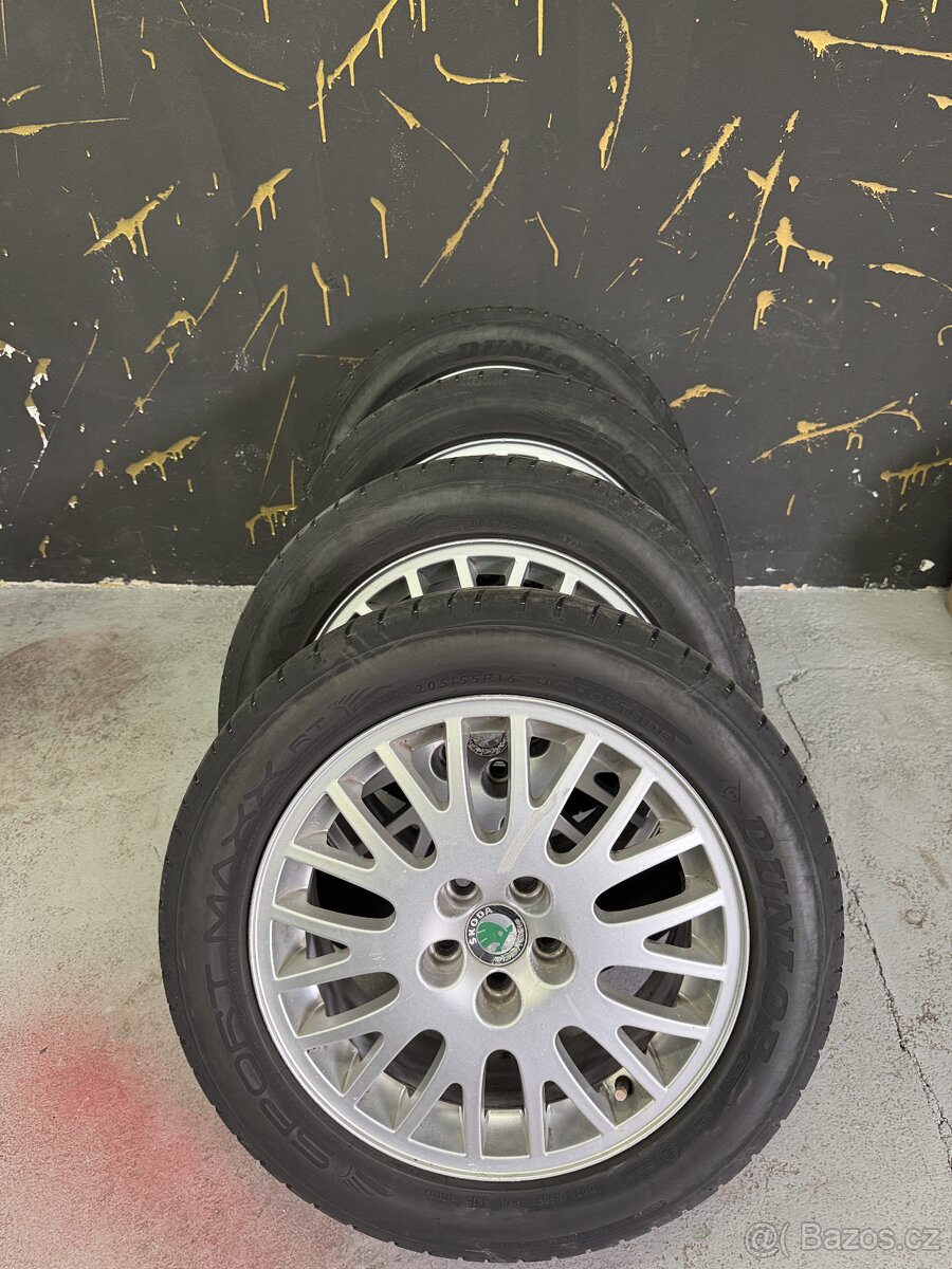 Originál alu Škoda 5x100 205/55 r16 - 4