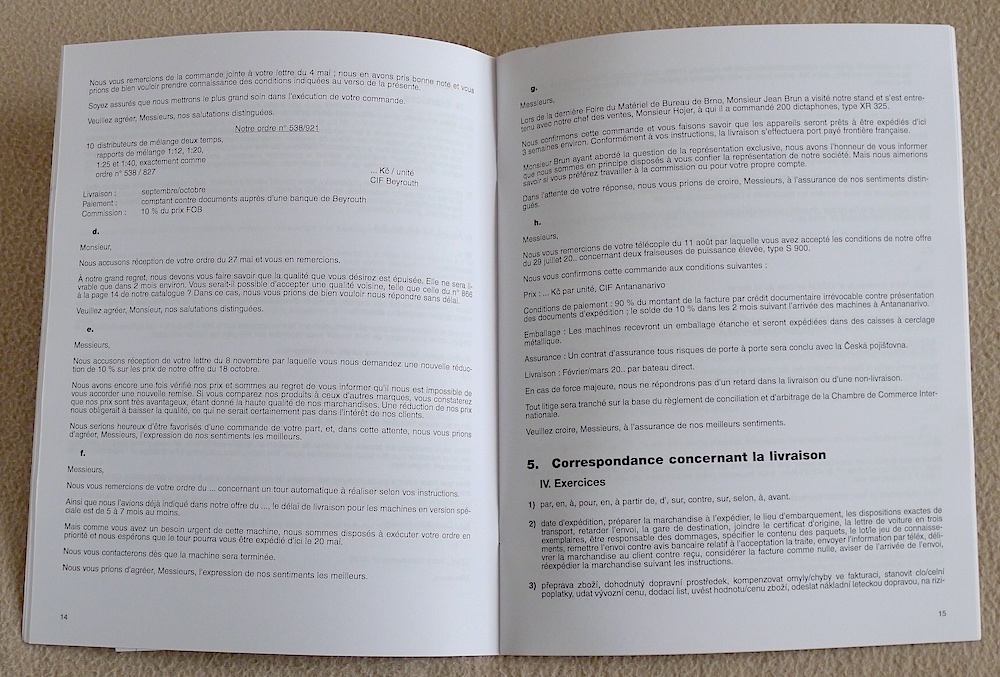Francouzská obchodní korespondence - 4