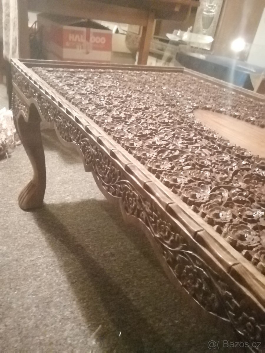 Velký  Masivní dřevěný stůl Indie - 4