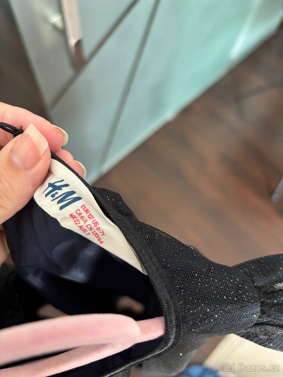 Šaty tmavě modré H&M 122 - 4