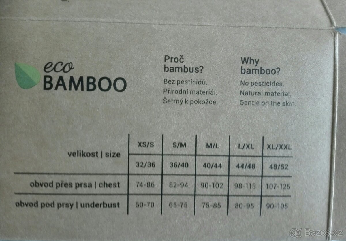 Sportovní podprsenka Eco Bamboo S/M bezešvá - 4
