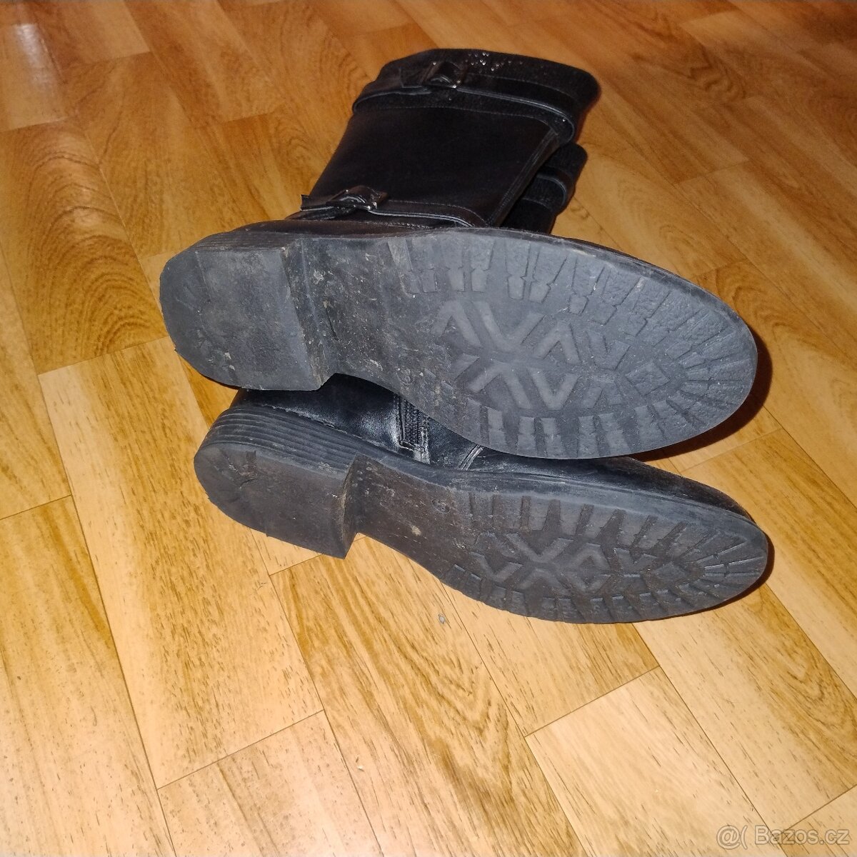 Dívčí vysoké kožené kozačky - 4