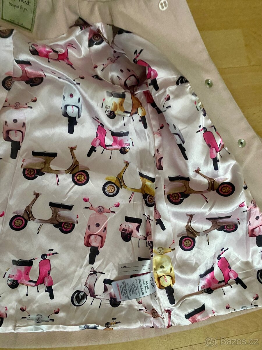 Růžový kabátek s Vespami zn. Next v. 110/116 - 4