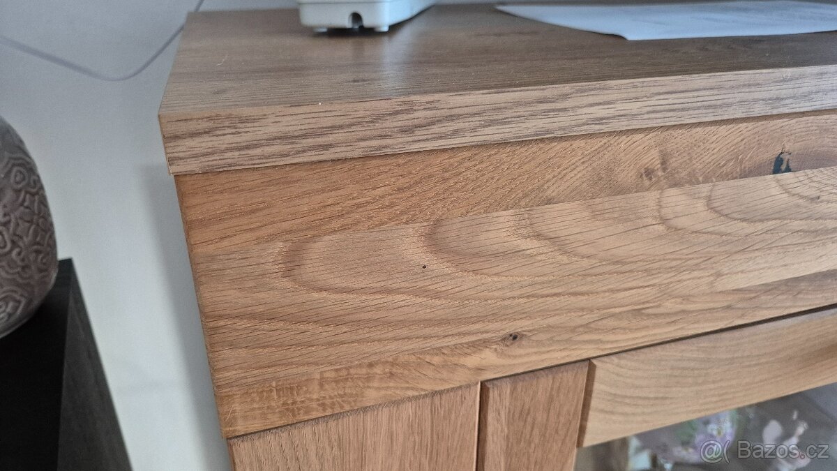 Televizní stolek Dub Masiv - 4