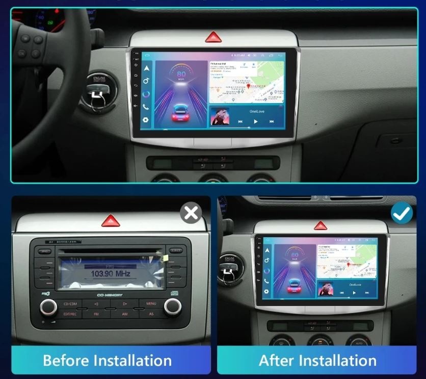 Autorádio Passat B6 B7 CC Podofo 4GB/64GB - 4