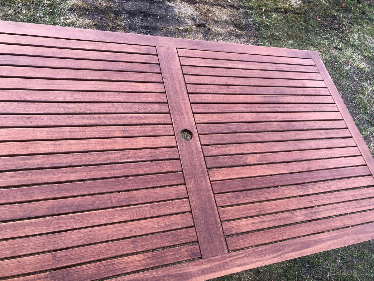 Dřevěný zahradní stůl - 4