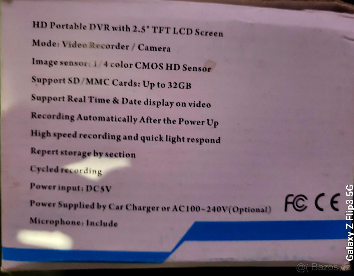HD DVR přenosná kamera do auta - 4