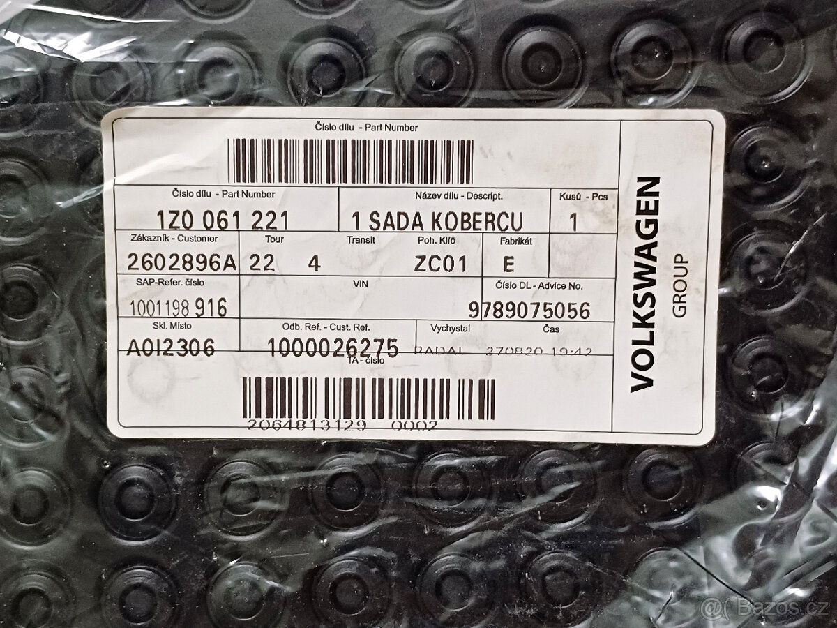 Gumové koberce Octavia II-přední, originál - 4