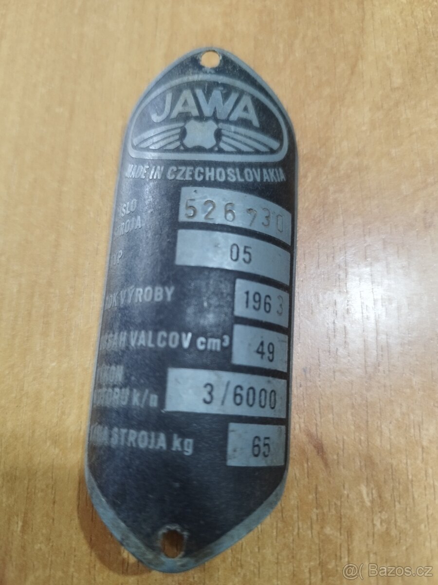 Jawa 50 pionýr 05,20,21,23 - štítky - 4