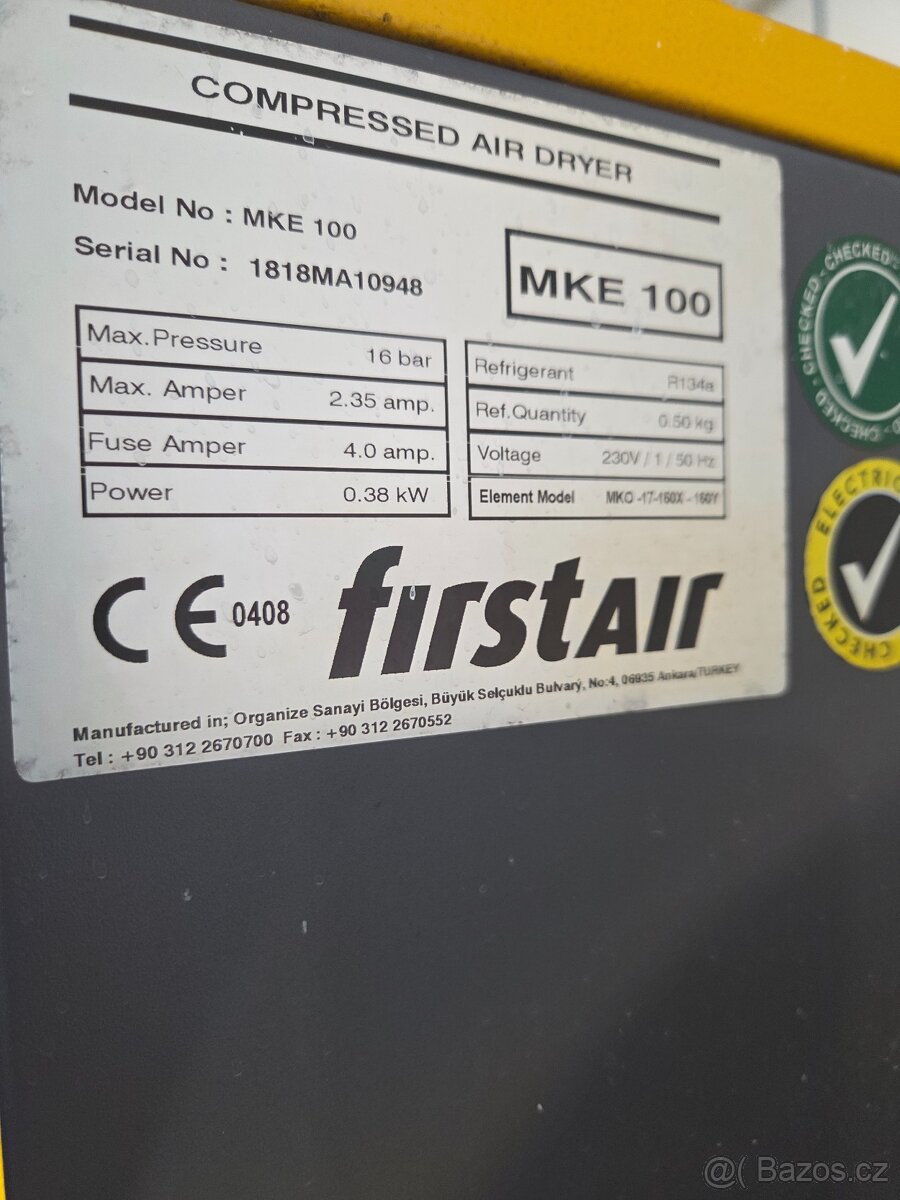 ŠROUBOVY KOMPRESOR FIRST AIR FAS7 + sušička vzduchu - 4