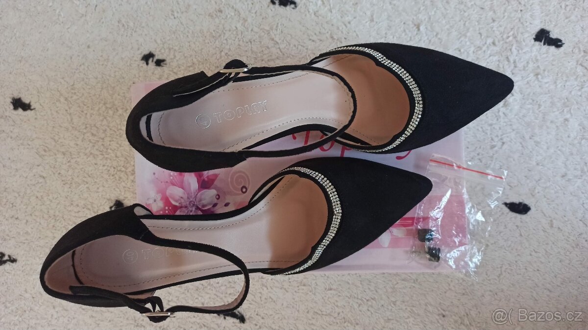Dámské boty - lodičky společenské - vel. 40 - top stav - 4