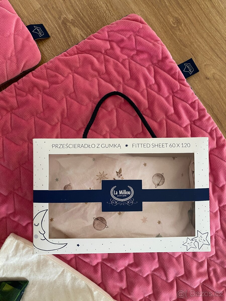 Set do postýlky La Millou sada polštářku, deky a prostěradla - 4