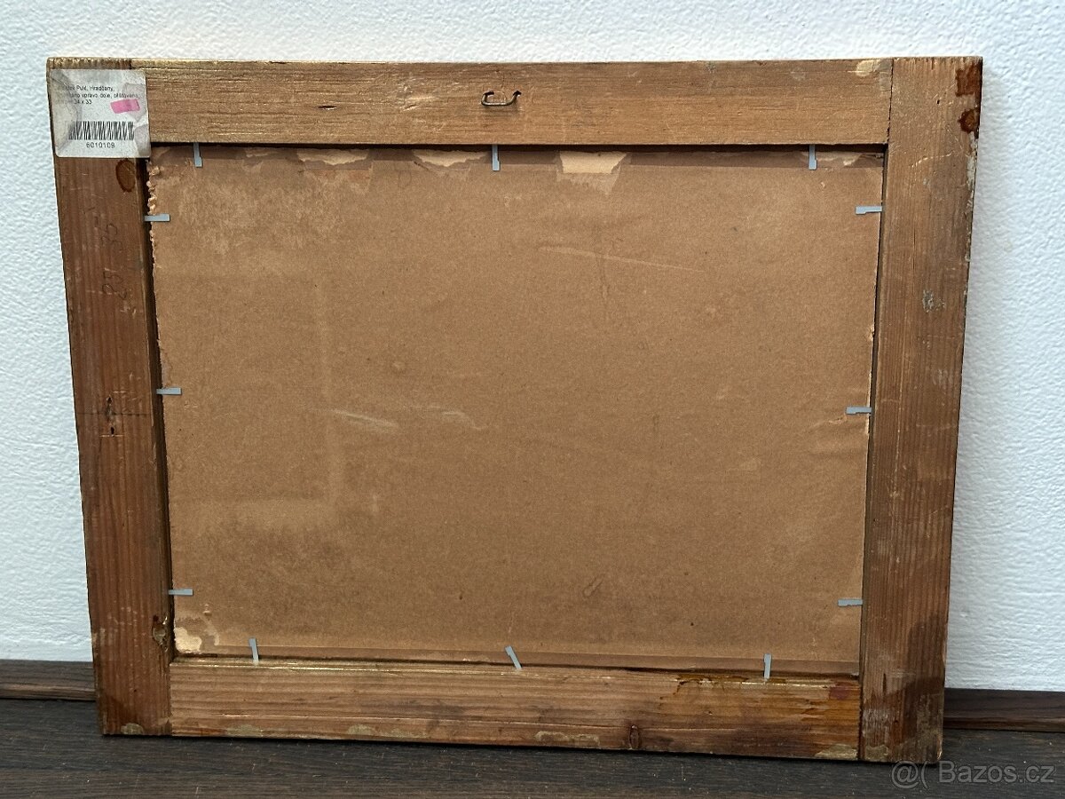 Jaroslav Pukl 1893 - Hradčany, originál olej na kartonu - 4