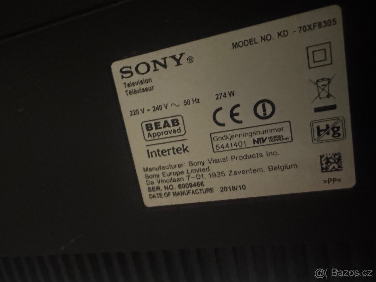 Smart TV Sony KD-70XF8305 - 4