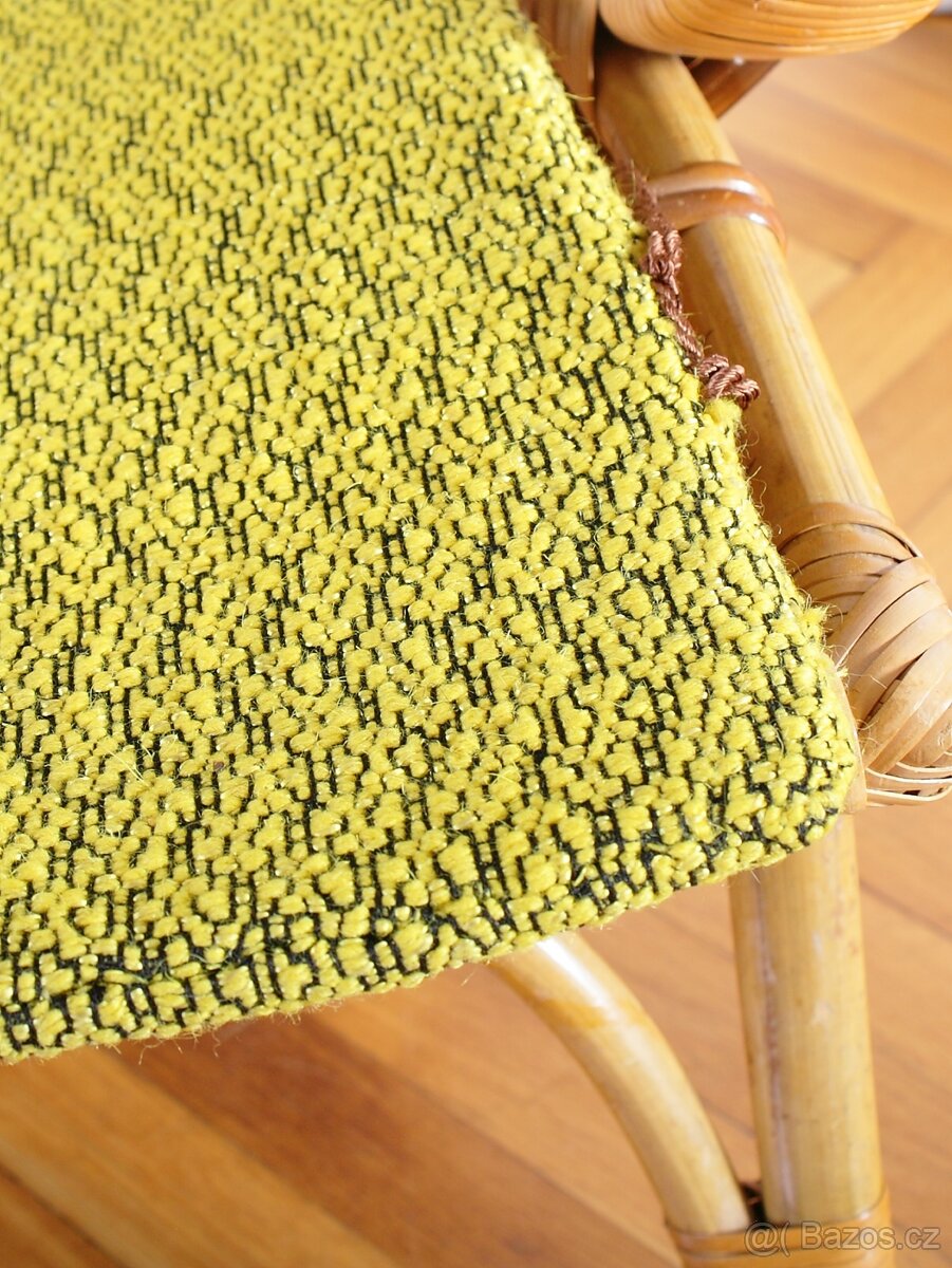 Retro Ratanové Křeslo ÚLUV - 4