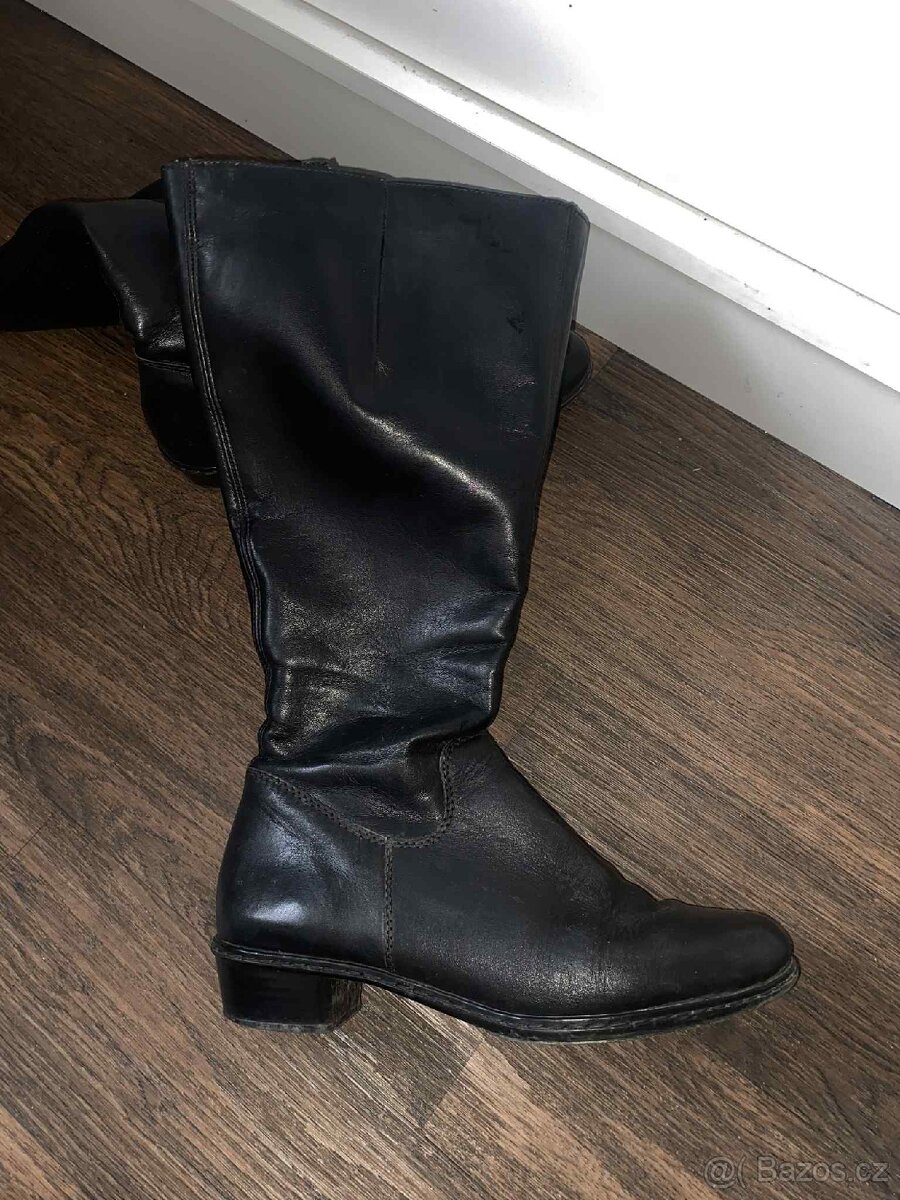 Kožené kozačky značky Rieker - 4