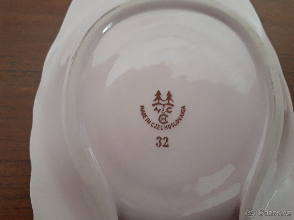 Hrnek s podšálkem - růžový porcelán - 4