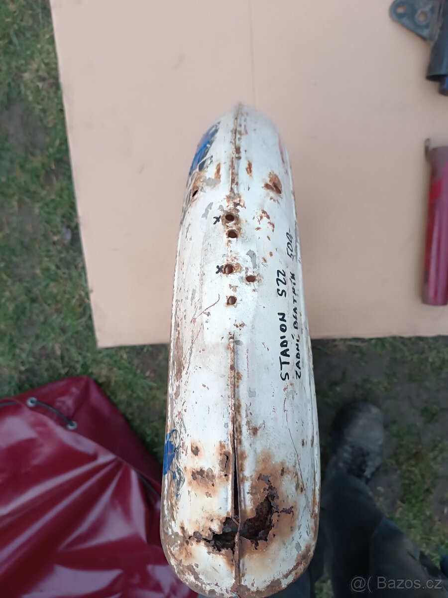 Blatník stadion,Jawa 638,Babeta,plech 175,kryt tlumiče,brýle - 4